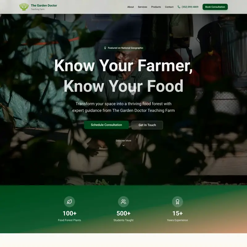 The The Garden Doctor website, built by Northfolk